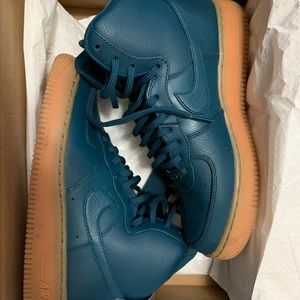Women’s High top teal Air force 1s